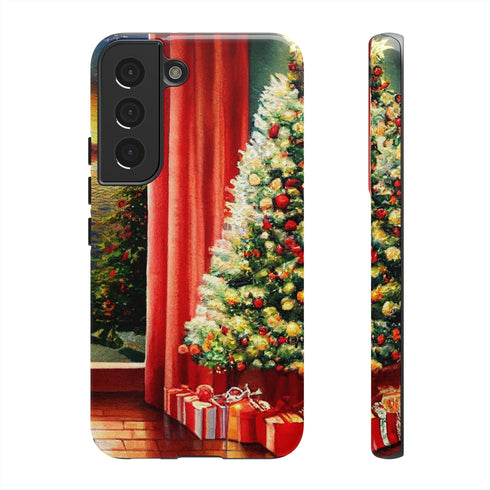 Christmas Tree in Cozy Holiday Home - Impact Resistant Phone Case Samsung Galaxy S22 Glossy